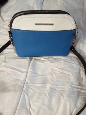 Blue and White Crossbody Bag - Stylish Everyday Shoulder Bag